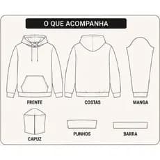 Molde moletom adulto, Modelagem de Moletom Adulto Unissex em papel semi Kraft, Kit com os tamanhos P-M-G-GG