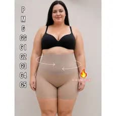 Short Cinta Modeladora Segura Barriga Plus Bermuda Anágua Modelador Afina Cintura Alta Compressão