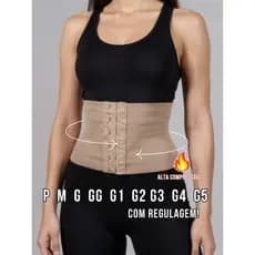 Cinta Modeladora com Regulagem Redutora Abdominal Segura Barriga Afina Cintura Alta Compressão