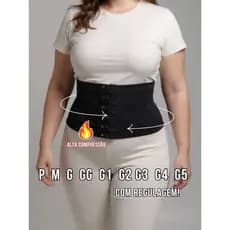 Cinta Modeladora com Regulagem Segura Barriga Afina Cintura Alta Compressão Plus Size