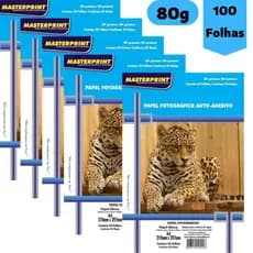 Papel Fotográfico Adesivo A4 Glossy 80g 100 Folhas Masterprint