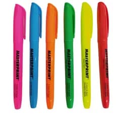 Caneta Marca Texto Neon Amarela Azul Vermelha Rosa Laranja Verde Marcador de Textos Masterprint