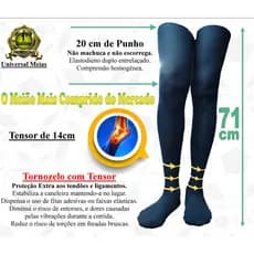 Meião Futebol Profissional Longo 7/8 Especial Até A Coxa - Modelo Pró Goleiro - Universal Meias