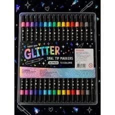 Marcadores Aquarela com Glitter de Cores Vivas