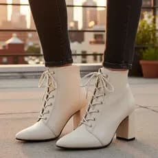 coturno bico fino Off White vitanna 2022-1012