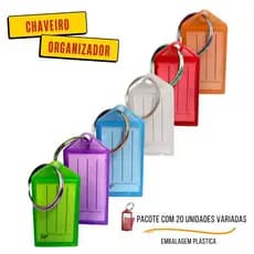 20 Chaveiros Organizador Identificador Escritório Armários