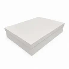 Caixa Para Papel A4 100% MDF Branca 30,5x22,5x05cm Organizadora Documentos Arquivos Escritório Casa