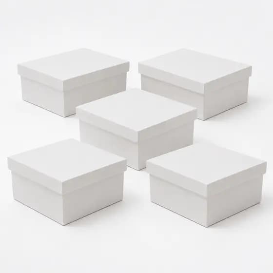 Kit 5 Caixas 100% MDF Branco 20x16x7,5cm Para Lembrancinha Presente