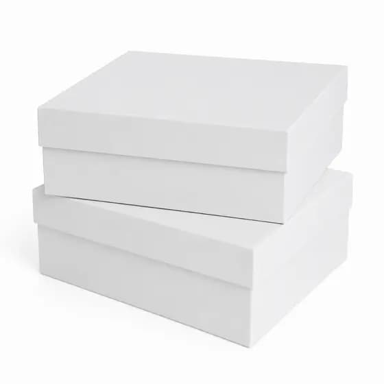 Kit 2 Caixas 100% MDF Brancas 20x20x10cm Para Lembrancinhas Presentes Kits E Organização Casa E Lar