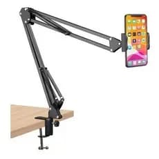 Suporte Braço Articulado Cama Mesa Pedestal Webcam E Celular