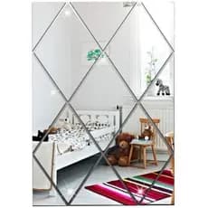 Espelho Acrílico Decorativo Adesivo Diamante Losango 50cmX50cm