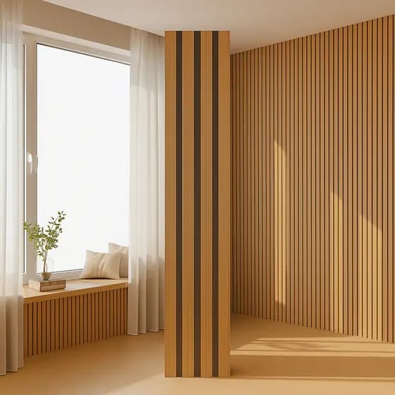 40 Placas Adesivas Painel Madeira Ripada Mdf Montável Premium 90x16cm