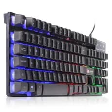 Teclado Gamer Semi Mecanico Usb 2.0 Abnt2 Led Rgb Ergonomico Full Size Antighosting