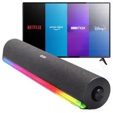 Soundbar Bluetooth Gamer Sem Fio Led Rgb Caixa De Som Para Smart Tv Pc Celular Notebok Original Knup