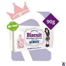 MASSA PARA BISCUIT 90G BRANCO/ NATURAL - ACRILEX