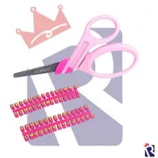 TESOURA ESCOLAR ACRILEX COM ALFABETO AZUL OU ROSA