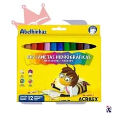 CANETINHAS BIG JUMBO HIDROGRÁFICAS 12 CORES - ACRILEX