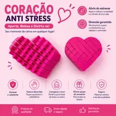 Brinquedo Anti Stress Coração Articulado Fidget Toy Sensorial Relaxante Ansiedade Presente Criativo