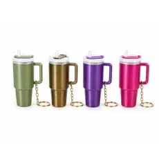 Mini Copo Chaveiro que Abre – Leve Seu Lip Balm com Estilo