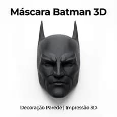 Máscara Batman Decorativa 3D para Parede | Impressão 3D | Decoração Geek  | Alta Qualidade