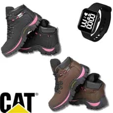 Kit 2 pares Bota Coturno Adventure Feminino Oferta + Relógio Digital