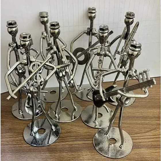 Estatueta de música de ferro,  modelo de música de ferro criativo, artesanato, escritório, decoração de casa