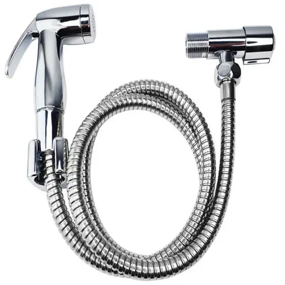 Ducha Higiênica Cromada 100% Completa com Registro Luxo Metal Inox