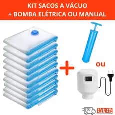 Kit Saco a Vácuo E Bomba Elétrica De Ar Sacos Grandes Guardar Rápida Organizador Roupas Edredom