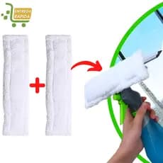 Kit Refil Microfibra do Rodo Limpa E Seca Vidros Spray 3 em 1