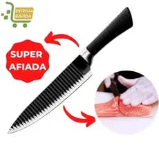 Faca Super Afiada Shark Profissional para Peixe Carne Legumes