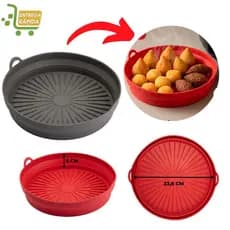 Formas de Cozimento Grande Silicone Redonda Airfryer Fritadeira