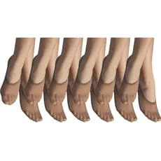 Kit 6 Pares Meia Sapatilha Fina Invisível Fio 40 Selene 9055