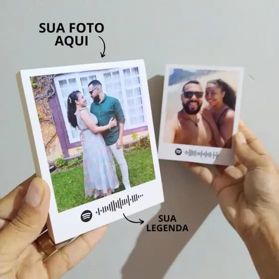 02 Quadros de Mesa Personalizado 9x12CM 100% MDF  - Quadro de mesa (enviar foto no chat após a compra)