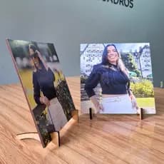 Quadros de Mesa Personalizado 15x15 - C/SUPORTE Com Sua Foto - Casal, Pet, Família