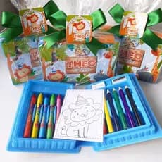 Estojo de Pintura Personalizado 18 Itens I Estojo de Pintura Lembrancinha Infantil I Kit Pintura I Kit Colorir I Festas