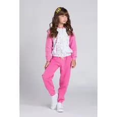 Conjunto Feminino Infantil Inverno Superstar Rosa