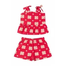 Conjunto Infantil Feminino Flores Rotativas