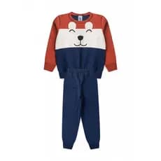 Conjunto Infantil Masculino Ursinho Tricolor