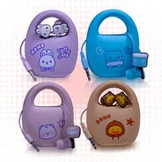 Fone de ouvido Com Microfone Design Estilo Mini Bolsa Fofinho Infantil