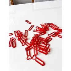 Kit Clipes Decorativos Coração para Agenda, Lembrança, Enfeite, Papelaria, Marca Páginas, Lembranças *VERMELHO*