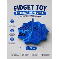 Fidget Toy Estrela Sensorial 3D Expansível Anti stress Relaxante Depressão Sensorial Rotativo