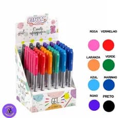 Caneta Em Gel 1.0mm Brw / Caneta Colorida / Papelaria / Caneta De Gel / Material Escolar / Kit Caneta Gel