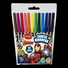 Canetinha Avengers Hidricor Molin  / Papelaria / Material Escolar / Super-Heróis /Homem de Ferro / Capitão América