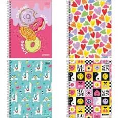 Caderno Universitário 1 ou 10 Matérias Capa Dura Show Feminino Tilibra / Papelaria  / Material Escolar / Lhama / Emoji