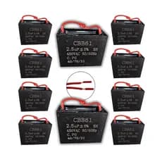 Kit 10 Capacitor CBB61 Ventilador Partida Vários Modelo 250V 450V 1.2UF 2UF 3UF 4UF 50/60Hz 40/70/21