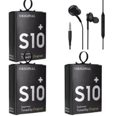 Kit Fone De Ouvido S10+ Saída P2 Intra Auricular Bass Grave Celular Smartphone Preto