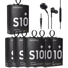 Kit 6 Fone De Ouvido S10+ Saída P2 Intra Auricular Bass Grave Celular Smartphone Preto