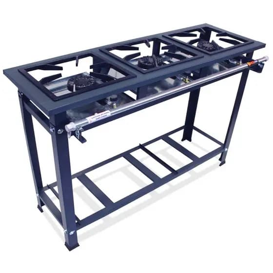 Fogão Industrial 3 Bocas 30x30cm Alta Pressão P7 Metalfour