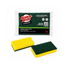 Esponja Dupla Face Verde e Amarela Scotch Brite 3M