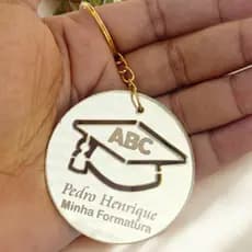 Kit de Chaveiros de Formatura ABC - Lembrancinha de formatura - Formatura Infantil - Acrílico espelhado